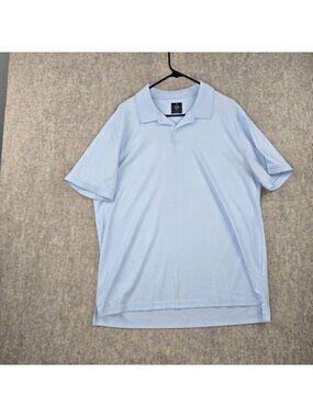 Members Mark Men's Cotton Polo Pale Blue XL Lightweight Breathable Classic Fit